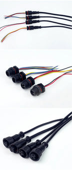 10PCS M12 IP65 Waterproof Aviation Connector Pre-wired Male Female Cable Plug 2P 3P 4P 5Pin Panel Mount Electrical Socket