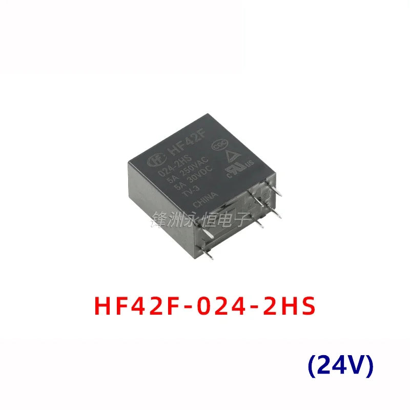 5Pcs HONGFA Relay HF42F-005-2HS HF42F-012-2HS HF42F-024-2HS 6Pin 5A Compatible FTR-F4AK024T F4AK012T 5V 12V 24V Power Relay
