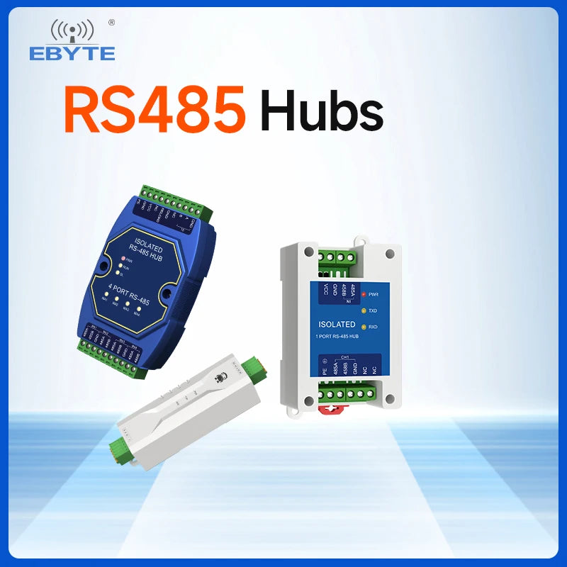 RS485 Hubs Photoelectric Isolation Industrial CDEBYTE ESD Protection Power and Signal Isolation DC 8-28V