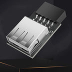 USB2.0 To Motherboards 9Pin Header Adapter Converts Internal 1/2 USB Female To 9pin Connector For Desktop Expansion