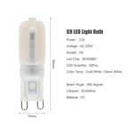 1pcs Mini G9 1W 2W LED Light Bulb AC 220V SMD 2835 LED Lamp For Chandelier Replace 20W 30W Halogen Lamp Home Indoor Lighting