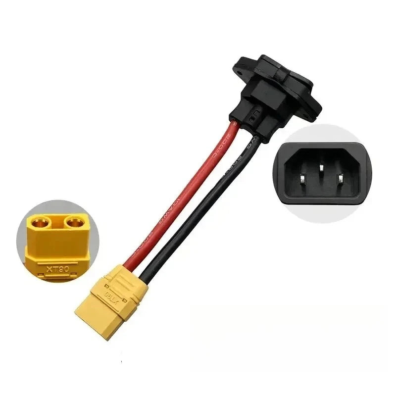 XT60/XT90 to C14 3pin Power Socket Wire10AWG/12AWG Male Female Battery Car Charging Connector New Energy E-bike Charging Cable