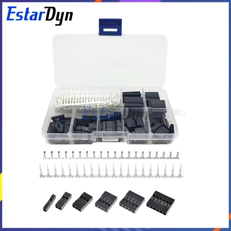 310pcs Dupont Jumper Wires Kit, 2.54mm Pin Headers 1-8 Pin Male/Female with Housing for Raspberry Pi Breadboard DIY