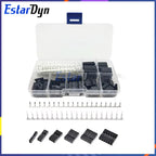 310pcs Dupont Jumper Wires Kit, 2.54mm Pin Headers 1-8 Pin Male/Female with Housing for Raspberry Pi Breadboard DIY