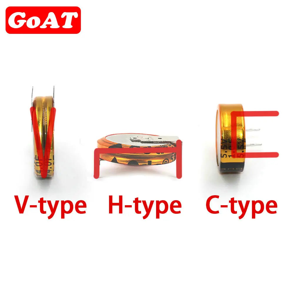 5.5V Super Capacitor 0.022F 0.047F 0.1F 0.22F 0.33F 0.47F 1F 1.5F 4.0F 5.0F Button Type Farrah Supercapacitor V/H/CType