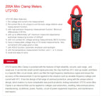 UNI-T Clamp Meter Digital UT210E UT210D AC Current Mini Clamp Multimeter True RMS Pliers Ammeter UT210C Auto Range