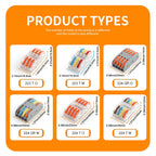 10/50Pcs Mini Fast Wiring Cable Connectors Lever 28-12 AWG Universal Lever Wire Nut Electrical Connectors Push-in Home Terminal