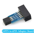 MGQH USBASP USBISP AVR Programmer USB ATMEGA8 ATMEGA128 ATtiny/CAN/PWM 10Pin Wire Module DIY + 10Pin To 6 Pin Adapter Board