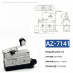 10A 250V AZ Waterproof Microswitch Travel Micro Limit Switch Small Horizontal Roller Lever AZ-7312 AZ-7311 AZ-7121 AZ-7310 TZ