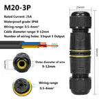 IP68 Waterproof Joint Wire Quick Connection Connector 2 3 4 Pin Solderless LED Lamp Electric Wiring Outdoor Rainproof Terminal