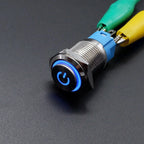 16mm 19mm 22mm Metal Power Supply Switch Push Button PC Pulsador Car Engine Backlit 3v 6v 12v 24v 220v Momentary Start Stop LED