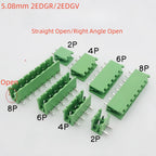10PCS KF2EDGK 5.08 2EDG PCB 2PIN~12PIN Straight/Curved Needle Connector Plug-In Terminal Block 5.08MM Phoenix Contact Degson