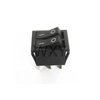 2Pcs KCD2 Double Boat Rocker Switch 6 Pin On-Off Position with Green Red Lights 20A 125VAC/16A 250V - Black No Light Option