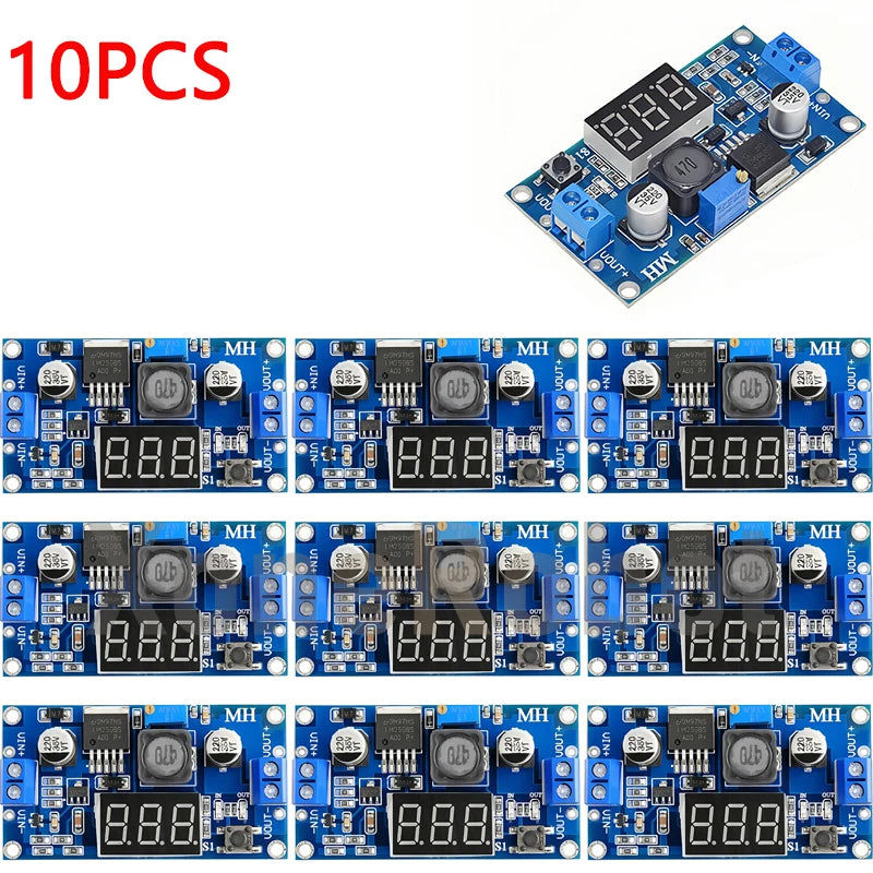 1-10PCS LM2596 DC DC Step Down Converter Voltage Regulator LED Display Voltmeter 4.0~40 to 1.3-37V Buck Adapter Adjustable Power