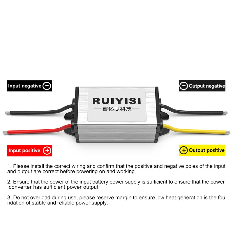 RUIYISI 48V to 24V power converter 90V80V72V60V36V24V to 12V 5V 9V 24V DC buck module 15V-90V to 12V transformer