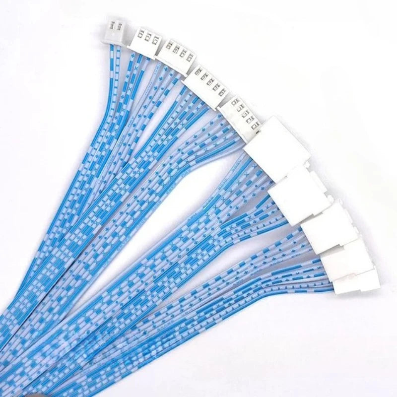 10pcs XH2.54mm 2468 24AWG Flat 2P 3P 4P 5P 6P -12P 1mtr 2m 3m Single Double Male Female Extension Wire