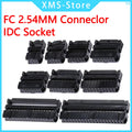10Pcs FC 2.54mm Pitch 6P/8/10/12/14/16/18/20/24/26/30/34/40 Pin IDC Socket Connector Double Row Female Header for 1.27mm Wire
