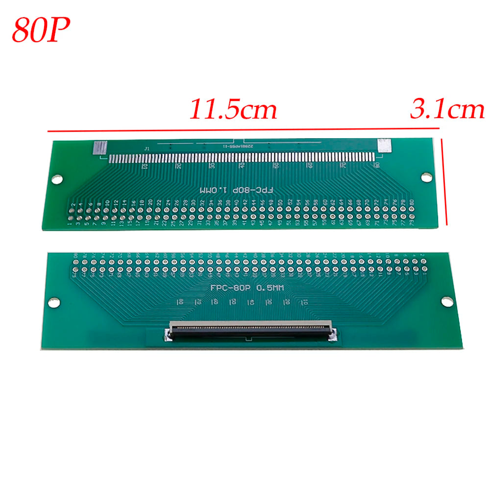 FPC FFC Flexible Cable Adapter Board 0.5mm Pitch Connector SMT to 2.54mm 16P/18P/20P/22P/24P/26P/30P/36P/40P/45P/50P/56P/60P/80P