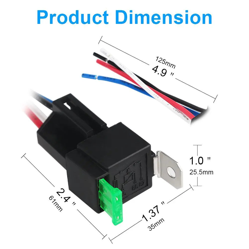  2 3 5 6PCS 12V 24V DC 4 5 Pin Car Automotive Fused Relay 30A Automobile Control Normally Open Relais Fuse with Backrest