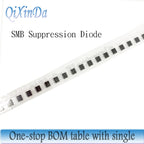 50pcs Smd Tvs Diode SMBJ58A SMBJ64A SMBJ75A SMBJ85A SMBJ90A SMBJ100A SMBJ110A SMBJ130A SMBJ150A SMBJ170A SMBJ188A 600W DO-214AA