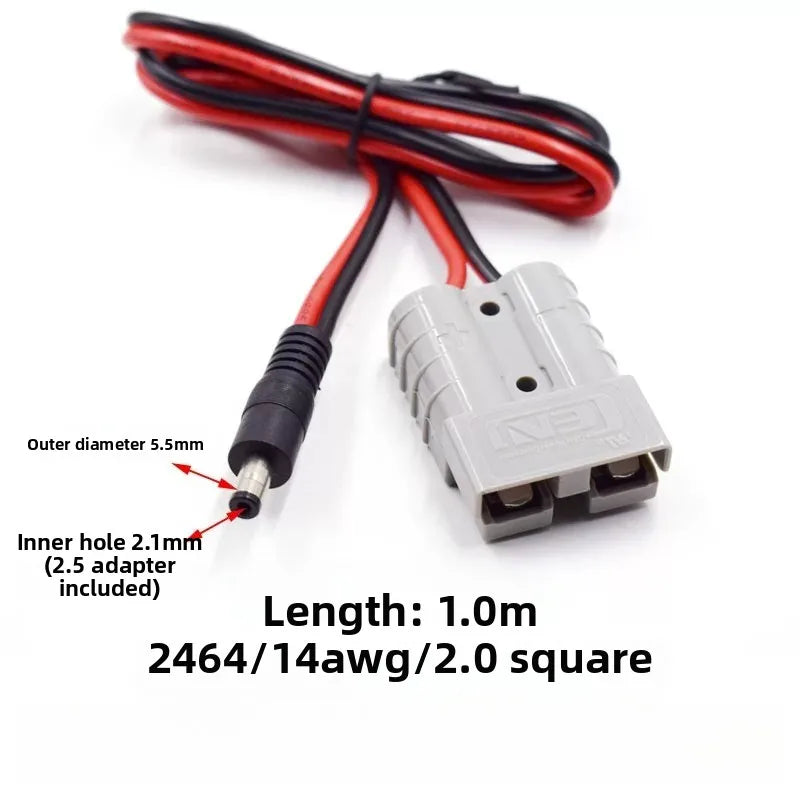 1PCS 50A Anderson SB50 Connector Cable Assembly, Electric Forklift UPS Battery Charging Plug with 6AWG/10AWG Pure Copper Wire