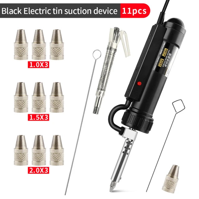LUXIANZI 40W Desoldering Machine 2IN1 Electric Soldering Iron Suction Tin Sucker Vacuum Gun Hand Welding Tool Desoldering Pump