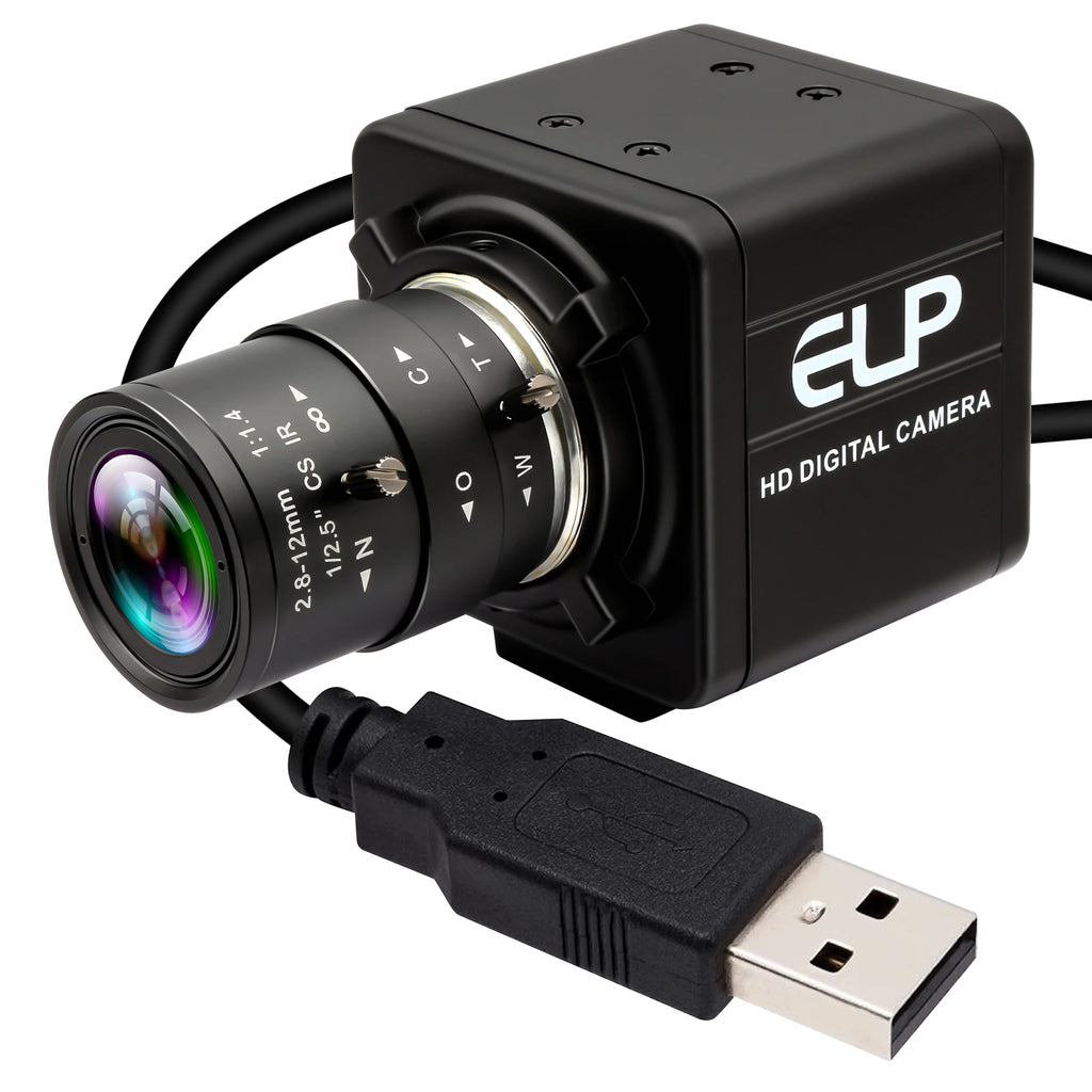 ELP USB Camera IMX298 UVC Mini USB Camera 16MP with 2.8-12mm CS Zoom Lens