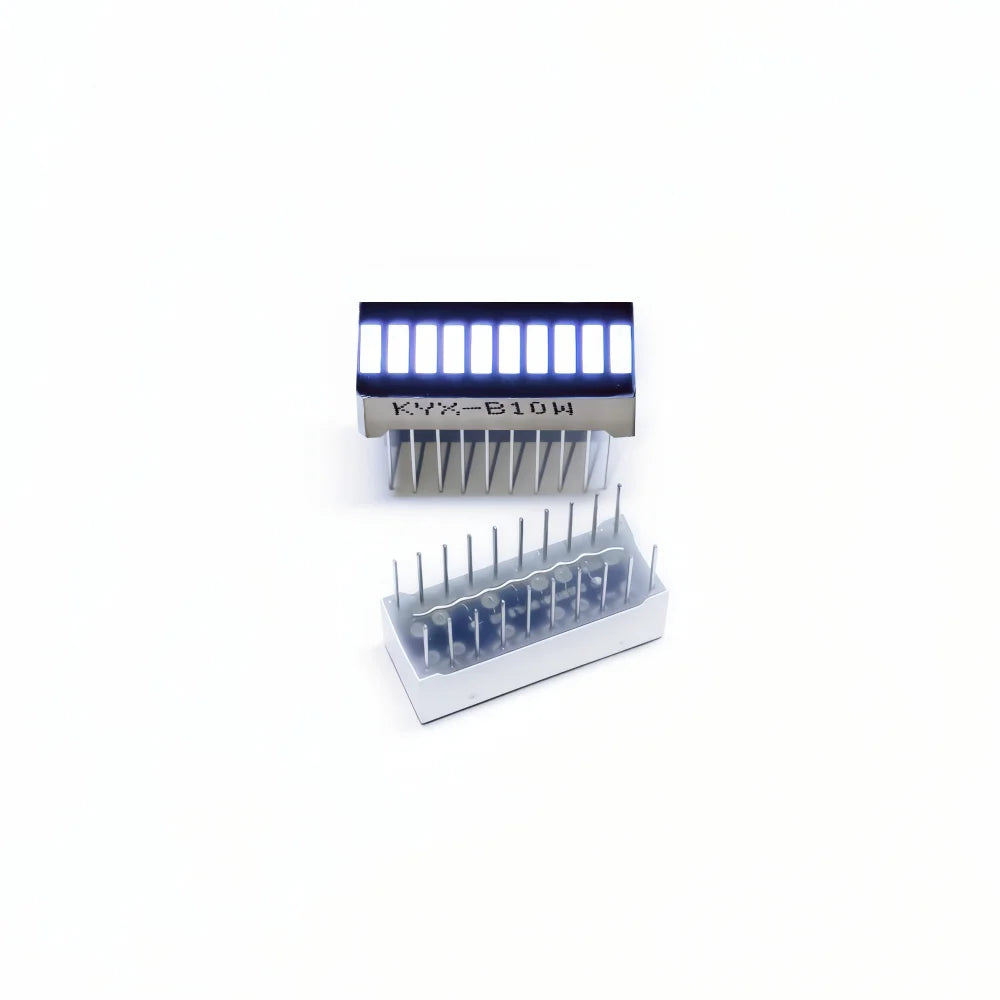 10pcs Multi-Color LED Display Bargraph Light 10 Segments Red Blue Yellow White Green Single Color Battery Level Bar Graph DIY