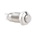 1PC 8mm Self-reset Momentary Self-locking Latching Metal Push Button Switch 2pins NO LED high head switch