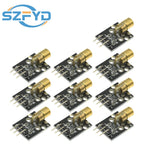 1/5/10pcs KY-008 3pin 650nm Red Laser Transmitter Dot Diode Copper Head Sensor Module for Arduino AVR PIC Compatible MEGA 2560