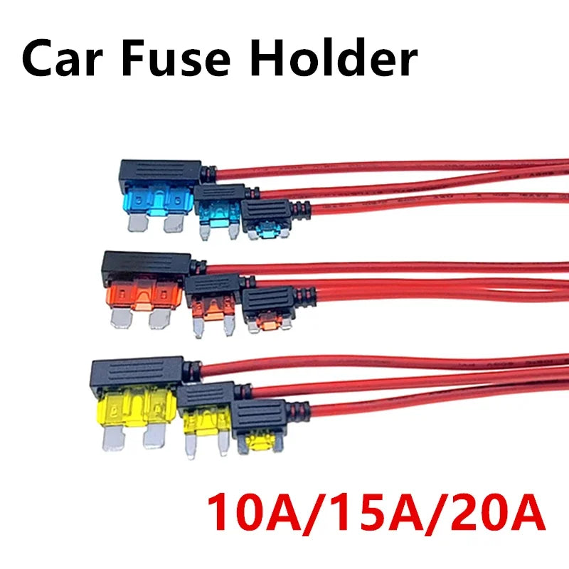 12V 5A 10A 15A 20A Car Fuse Holder Add-A-Circuit TAP Adapter Micro Standard ATM APM Blade MINI Medium Simple Safety Device