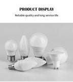 1-10PCS LED Intelligent RGBW Bulb GU10 E27 E14 24 Key Infrared Remote Control AC110V 230V 6W 10W Color Plus White Light Dimming