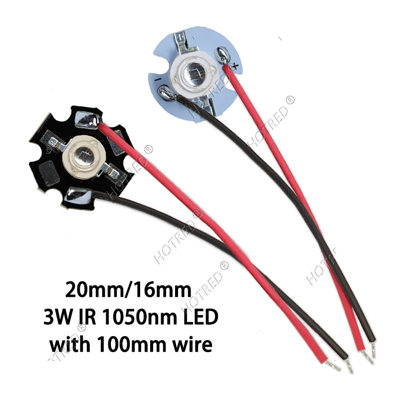 1-10pcs IR LED 3W 5W 1050nm High Power Infrared Chip 1.2-1.8V 700mA 1400mA Diode Light Laser Lamp for Night Vision CCTV Camera