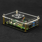 Raspberry Pi 5 Acrylic Case 1-5 Layer Transparent Enclosure PWN Cooling Fan Stackable Plate Shell for Raspberry Pi 5 RPi 5