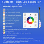 WS2811 RGB IC Running Water Flowing Strip Lights DC 24V 5050 60Leds RGBIC Flexible Ribbon RF Touch Remote Control LED Lighting