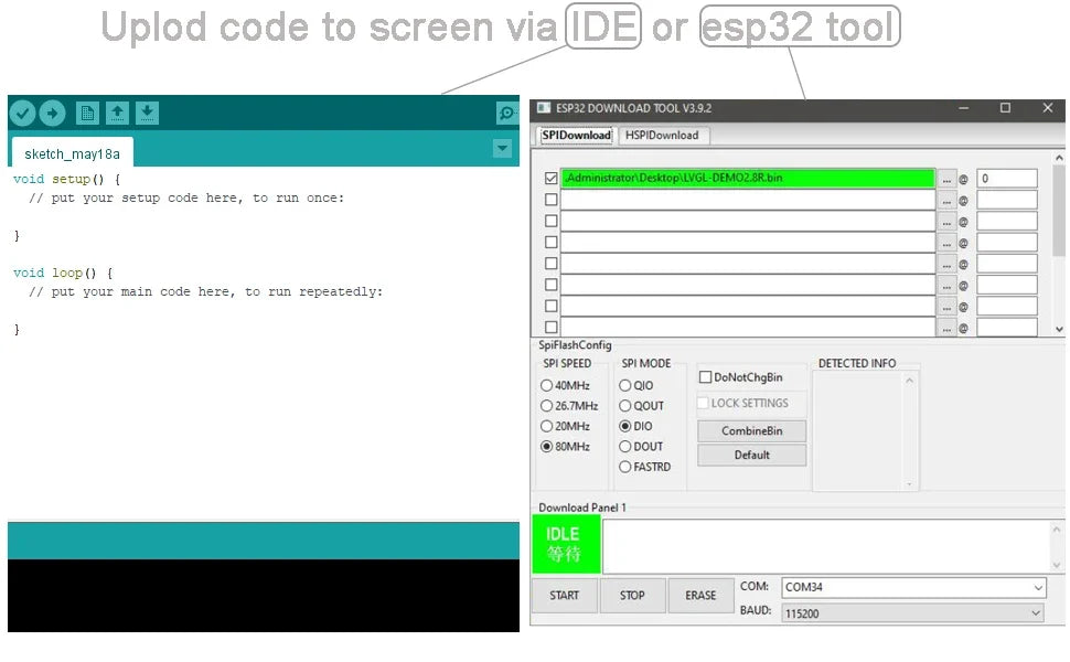 1.28 inch ESP32 ESP32-C3 IPS Round Display ESP32-2424S012 Capacitive Touchscreen 240x240 TFT LCD Module GC9A01 Touch Screen