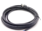 M12 5-Pin Male A-Code Straight Connector Cable, 5M Length, 22 AWG, Molded Ethernet Extension Cord