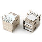 10PCS USB Interface Double-Layer USB Socket Type A Standard Port Male and Female Solder Socket DIP Straight Bent Pin PCB Socket