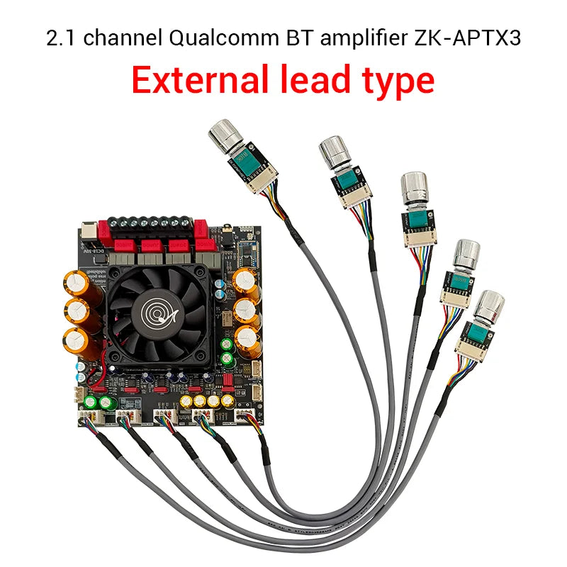 ZK-APTX3 Bt Amplifier Board 2.1 Channel 300W+300W+600W Amplifier Chip Tpa3255 Subwoofer Theater Audio Stereo Equalizer Amp