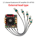 ZK-APTX3 Bt Amplifier Board 2.1 Channel 300W+300W+600W Amplifier Chip Tpa3255 Subwoofer Theater Audio Stereo Equalizer Amp