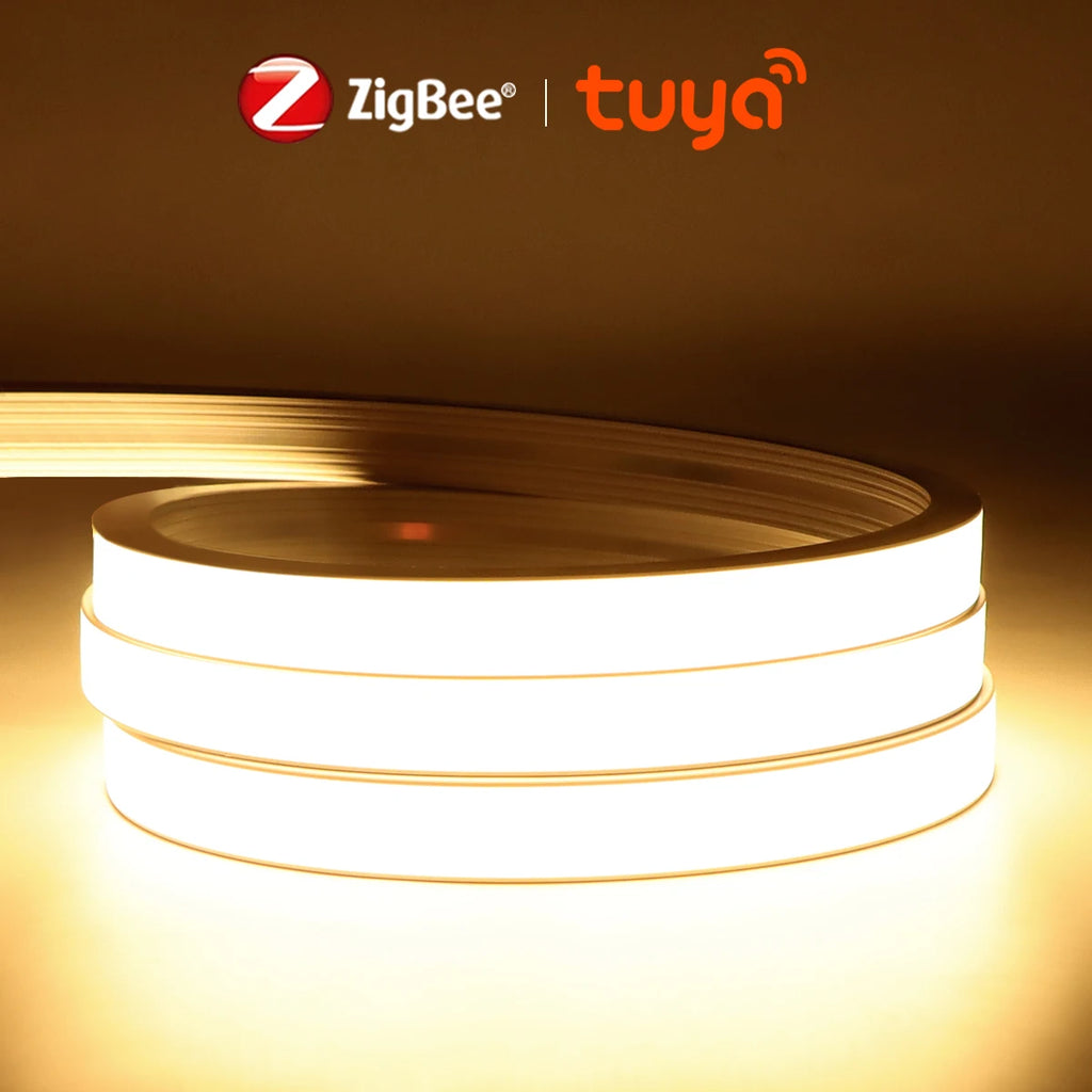 ZigBee 3.0 Wifi COB LED Strip Smart Tuya 5V USB Light Neon LED Tape With Dimmable Dimmer LED Controller Alexa Lamp Cabinet Decor