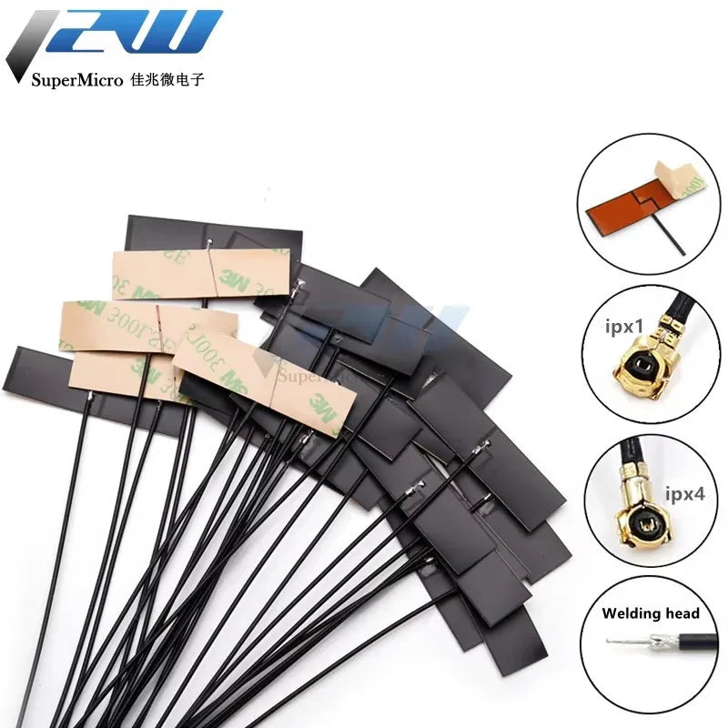 5 Pcs/Lot  WiFi 2.4G High Gain Built-in Flexible FPC Soft Antenna ZigBee Bluetooth Module Ipx Patch Antenna IPX to FPC Antenna