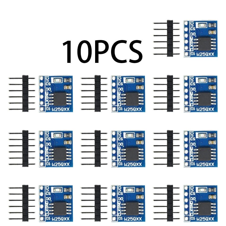 1-50PCS W25Q32 W25Q64 W25Q128 Large Capacity FLASH Storage Module SPI Interface BV FV STM32 Code