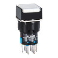 5PCS 5V 12V 24V 220V Momentary LED Illuminuted Maintained Self-locking On Off Push Button Switches 16MM Square Lamp Indicator