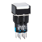 5PCS 5V 12V 24V 220V Momentary LED Illuminuted Maintained Self-locking On Off Push Button Switches 16MM Square Lamp Indicator