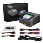 HTRC H6X2AC Dual‑Channel Balance Charger Discharger DC 400W×2 AC 300W 16A×2 for 1S‑6S LiPo Li‑ion LiFe LiHV LTO NiMH NiCd Pb