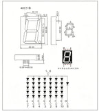 5PCS/LOT 40101AS 40101BS 4 Inch 7 Segment Red Displays Digital Tube 10PIN Common Cathode LED Digital Tube