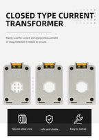 3PCS AC Closed Type Current Transformer Pure Copper Coil 30A 50A 100A 200A 300A 2.5VA 50/60HZ For Ammeter