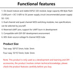 DC 5-60V 2/4 Way Mos Switch Module On-Board Esp32-32E Module Wifi Bluetooth ESP Development Board Type C