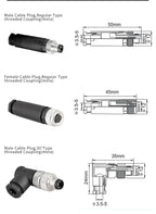 5/20PCS M8 3/4/5/6/8 Pin Sensor Connector Screw Male Female Threaded Plug Coupling Straight Aviation Eletrical Adapter